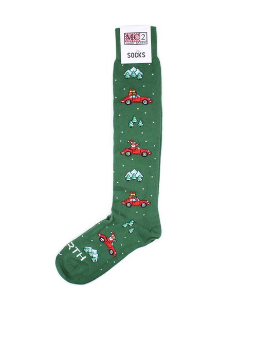 Calze lunghe fantasia Babbo Natale Saint Barth MC2 | Calze | SOX0100830I51